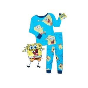 SpongeBob SquarePants Vibrant Blue Kids Pajama Set